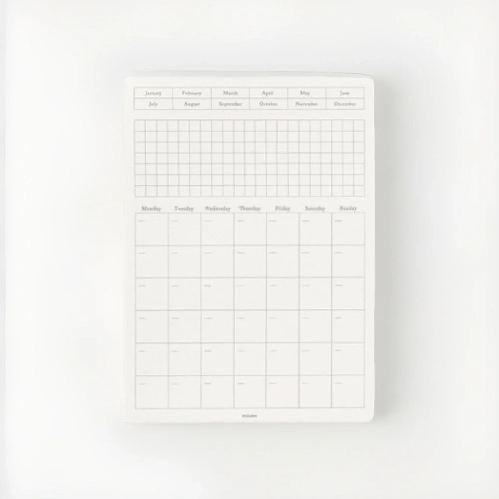 NEW Stalogy Removable Seal Calendar Blank S Free Monthly Planner JAPAN